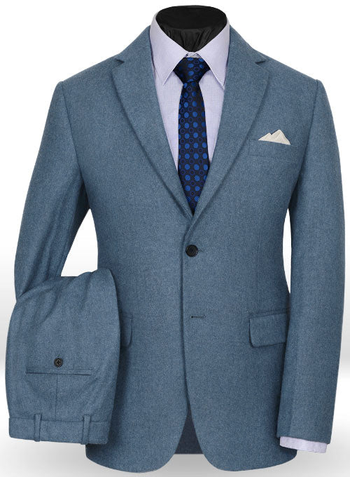 Light Weight Turkish Blue Tweed Suit - StudioSuits