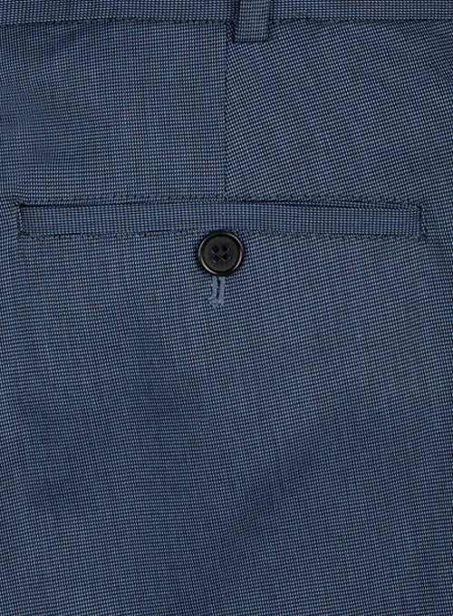 Madison Euro Blue Cotton Pants - StudioSuits