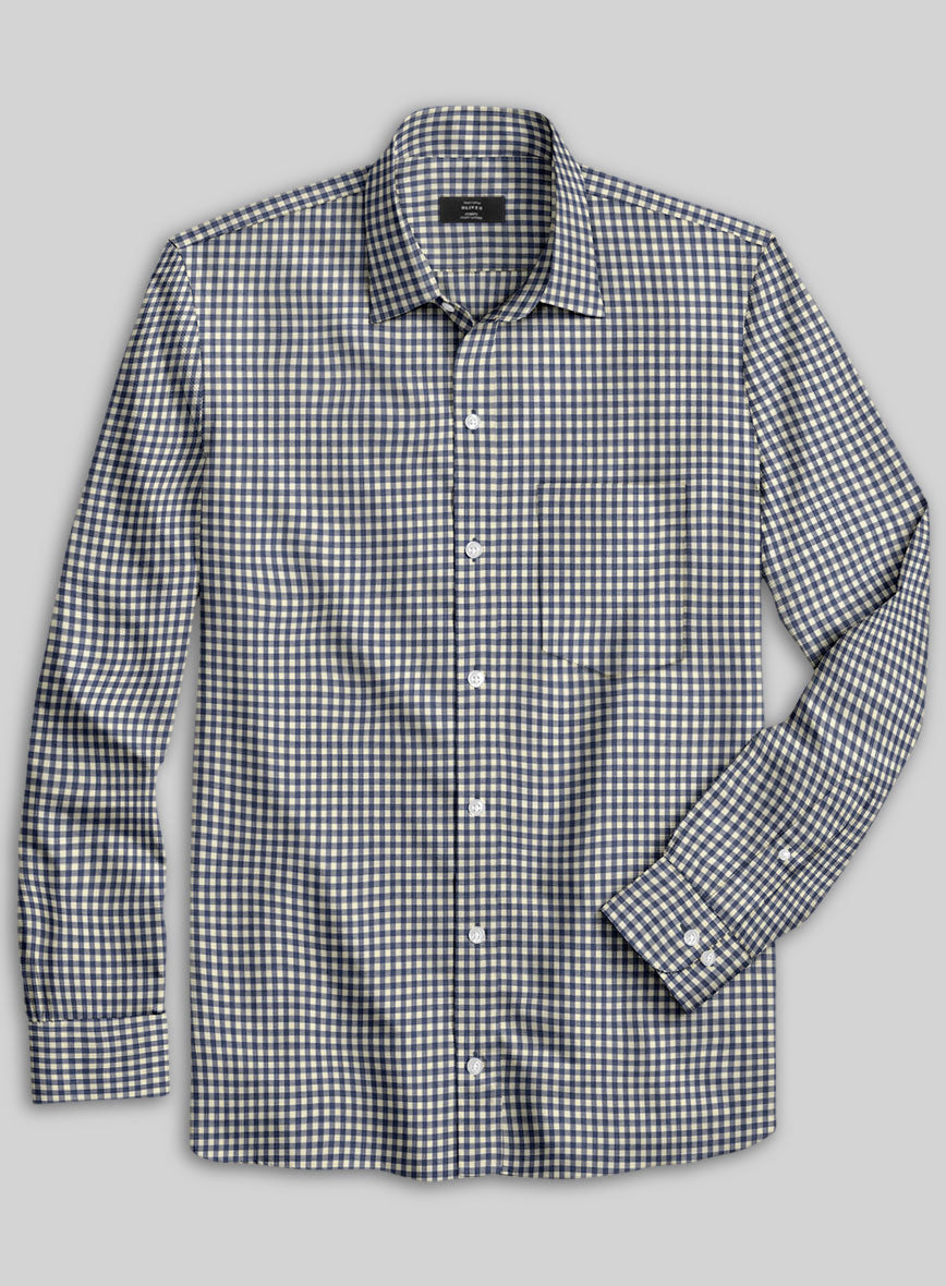 Madori Checks Wool Shirt - StudioSuits