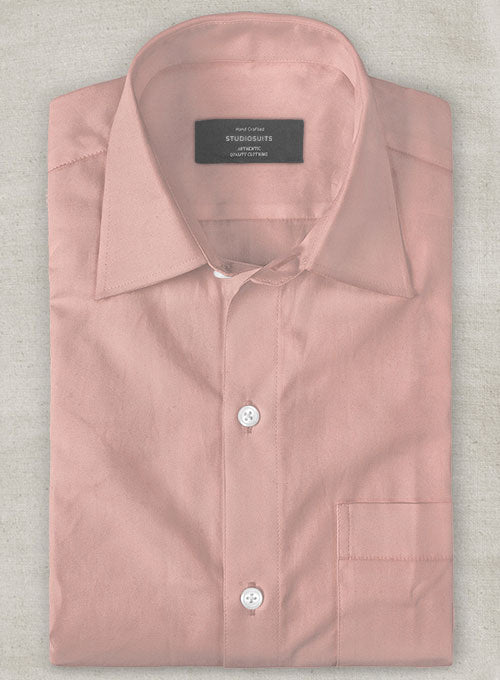 Man Pink Stretch Poplene Shirt - StudioSuits