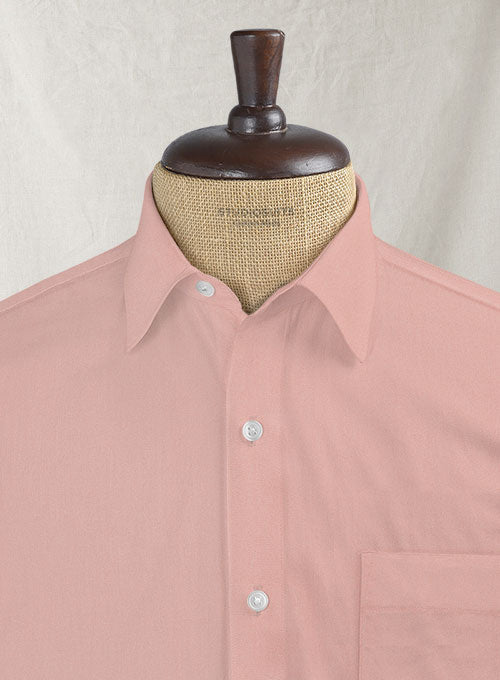 Man Pink Stretch Poplene Shirt