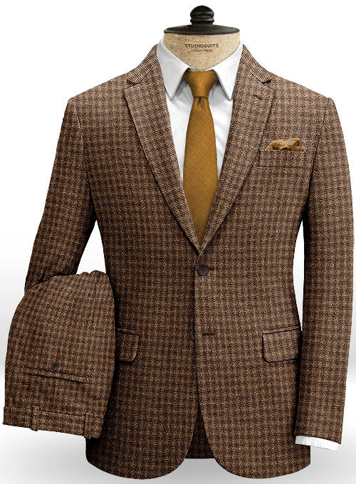 Maze Brown Tweed Suit - StudioSuits