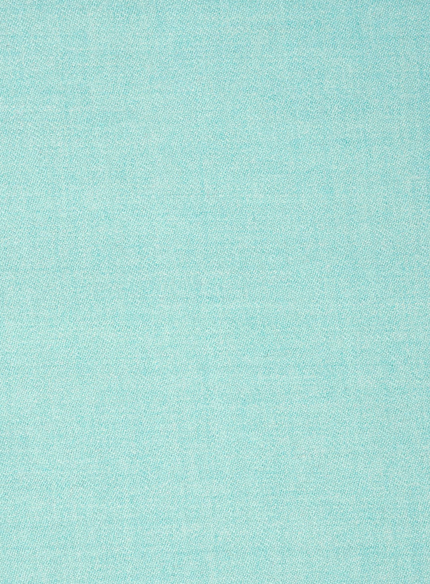 Melange Aqua Blue Tweed Pants - StudioSuits