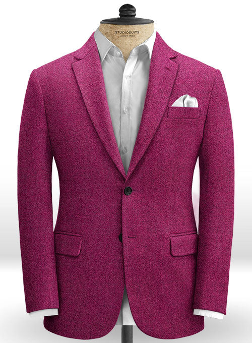 Melange Bubble Pink Tweed Jacket - StudioSuits
