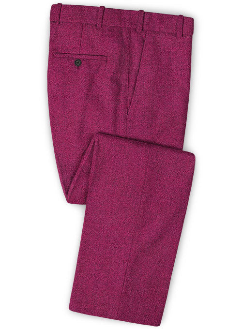 Melange Bubble Pink Tweed Pants - StudioSuits
