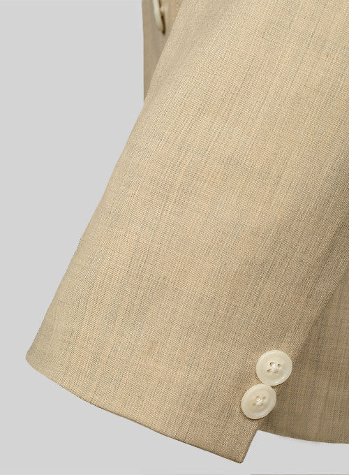 Melange Khaki Basel Style Wool Jacket - StudioSuits