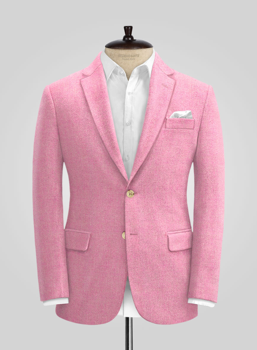 Melange Spring Pink Tweed Jacket - StudioSuits