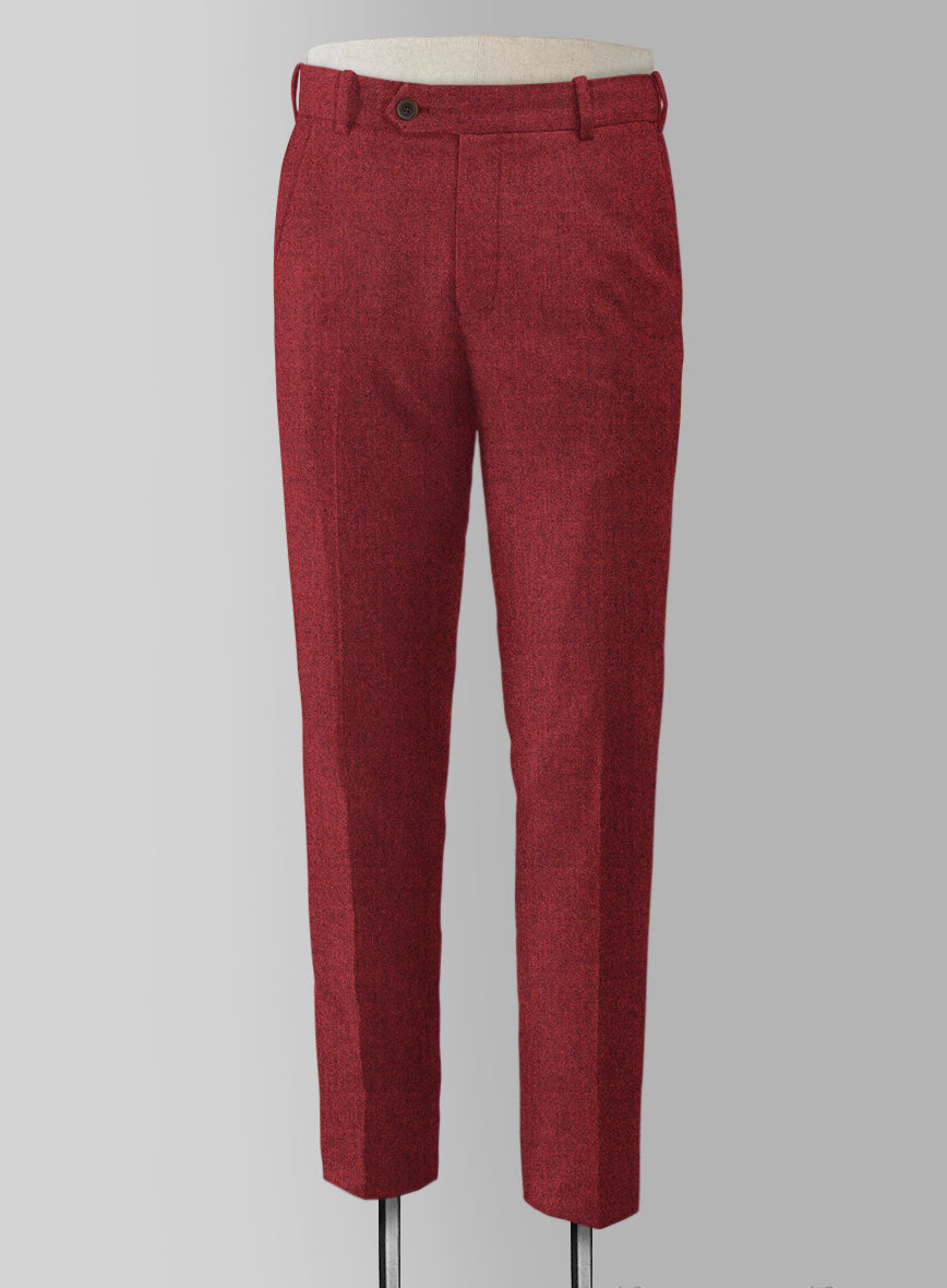 Melange Titan Red Tweed Pants - StudioSuits