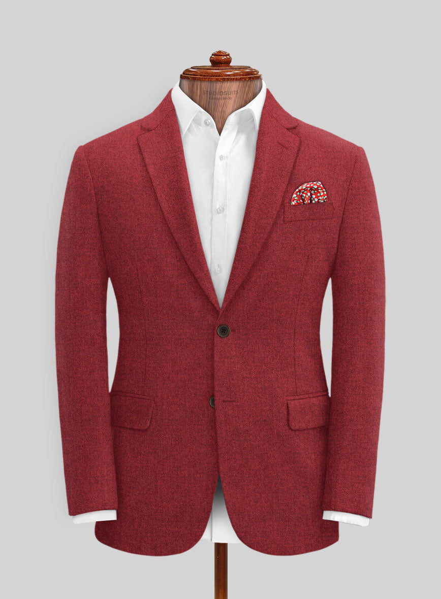 Melange Titan Red Tweed Suit - StudioSuits