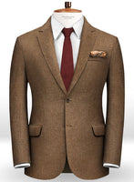 Mid Brown Flannel Wool Suit - StudioSuits