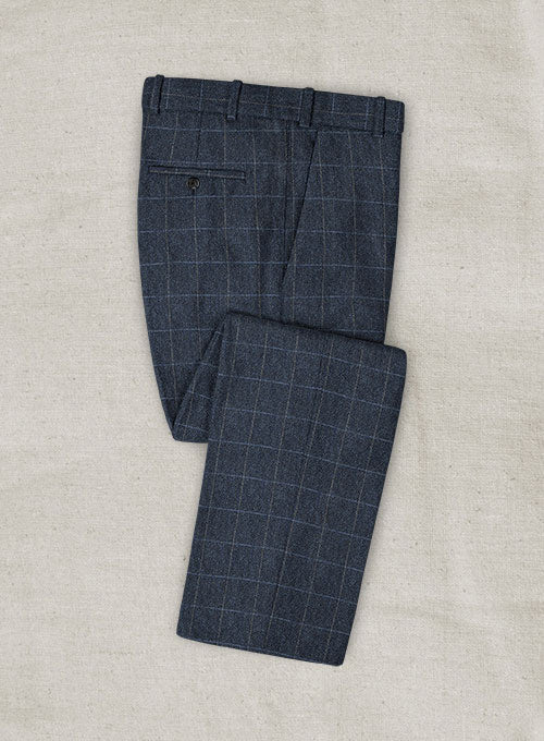 Midnight Blue Tweed Pants - StudioSuits