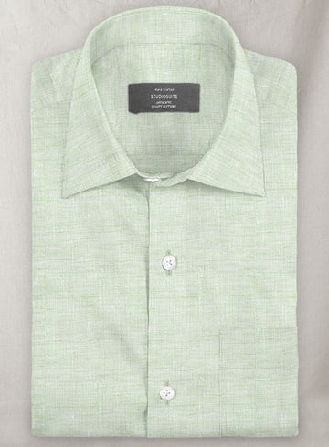 Dublin Mint Green Linen Shirt - StudioSuits