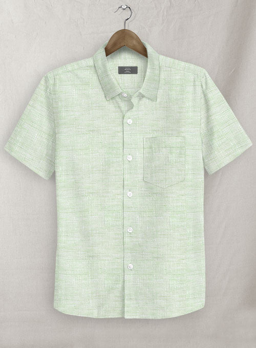 Dublin Mint Green Linen Shirt - StudioSuits