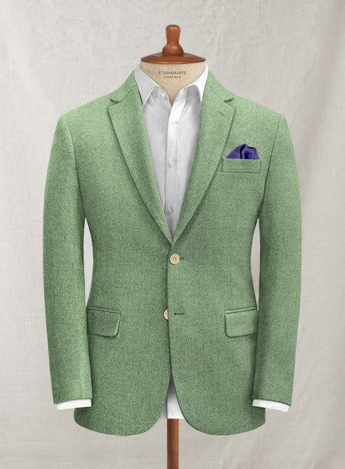 Mist Green Tweed Jacket - StudioSuits