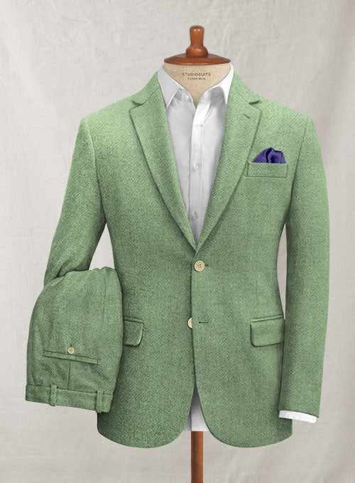 Mist Green Tweed Suit - StudioSuits