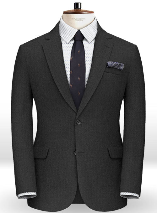 Monte Stripe Black Pure Wool Suit - StudioSuits