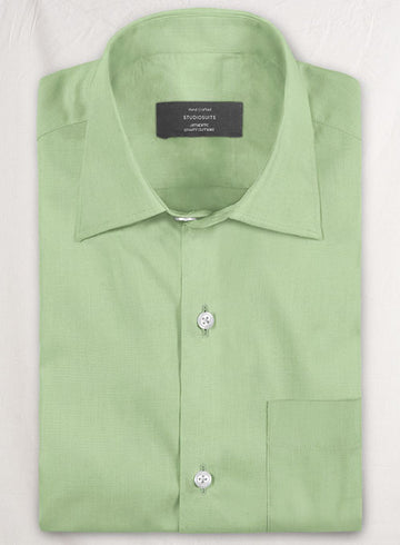 Moss Green Stretch Twill Shirt - StudioSuits