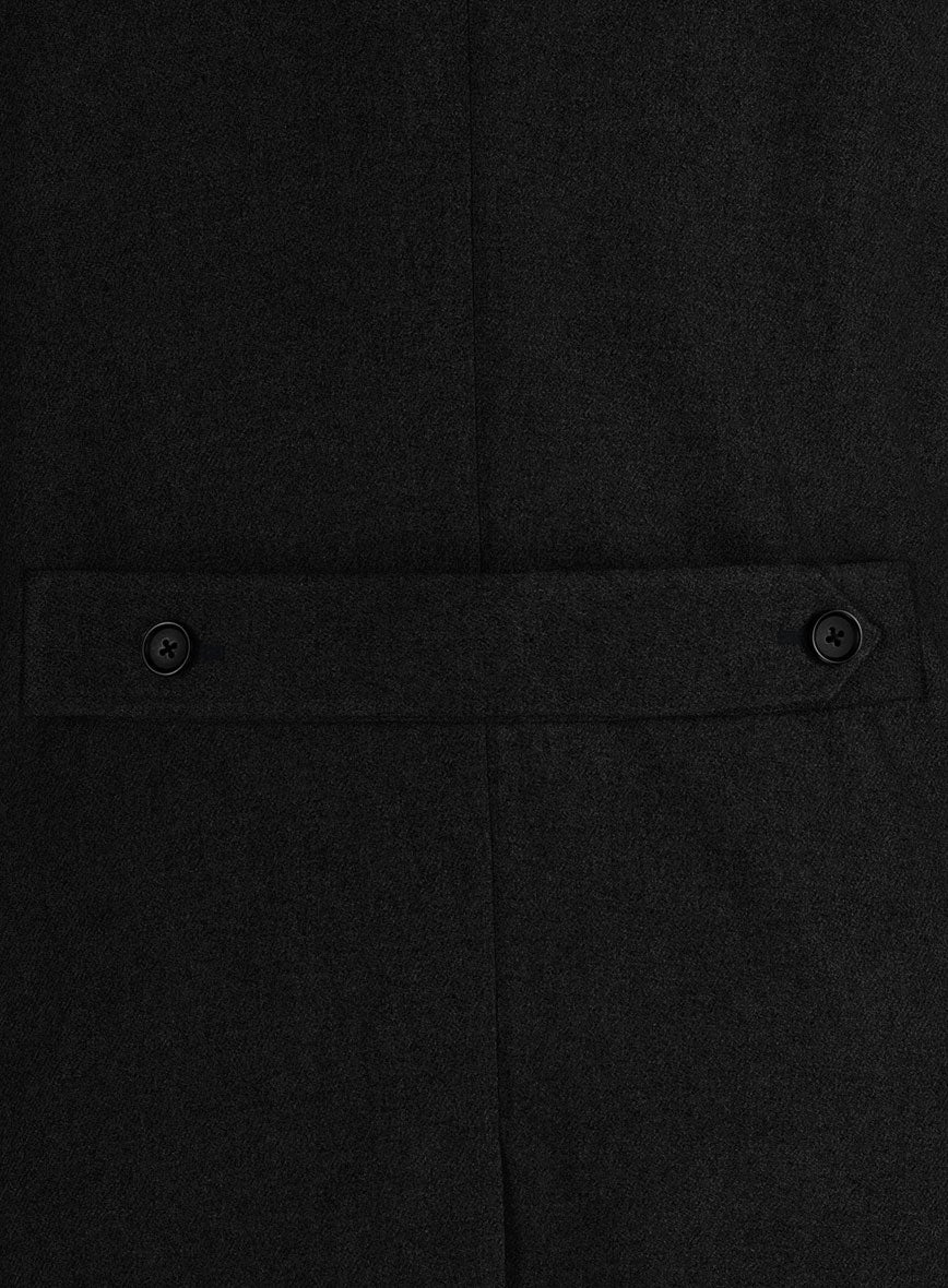 Musto Black Heavy Tweed Overcoat – StudioSuits