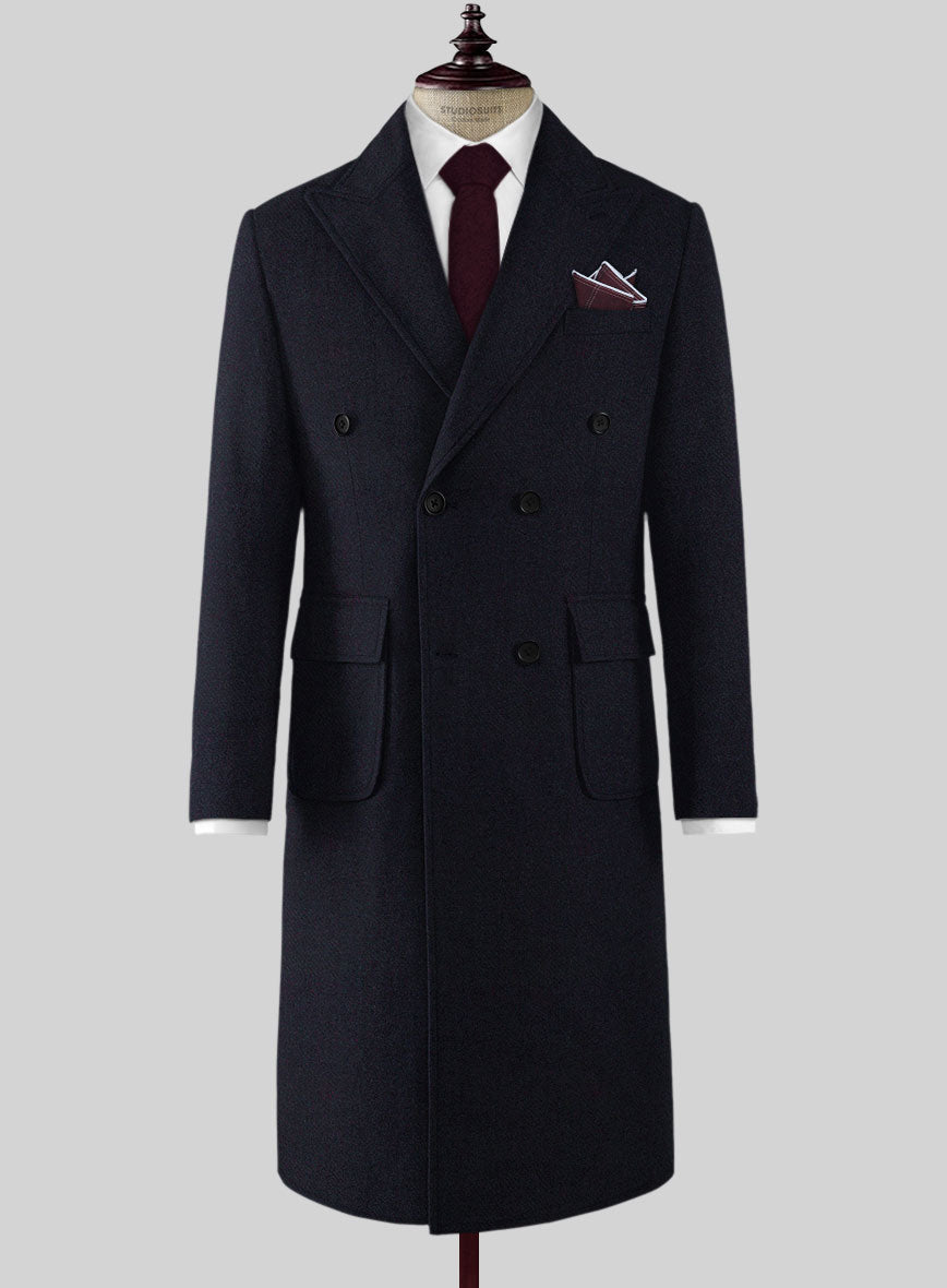 Musto Dark Violet Heavy Tweed Overcoat – StudioSuits