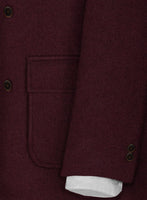 Musto Dark Wine Heavy Tweed Overcoat - StudioSuits