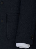 Musto Deep Blue Heavy Tweed Overcoat - StudioSuits