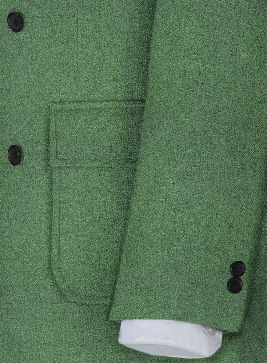 Musto Highlander Heavy Paris Green Tweed Overcoat - StudioSuits