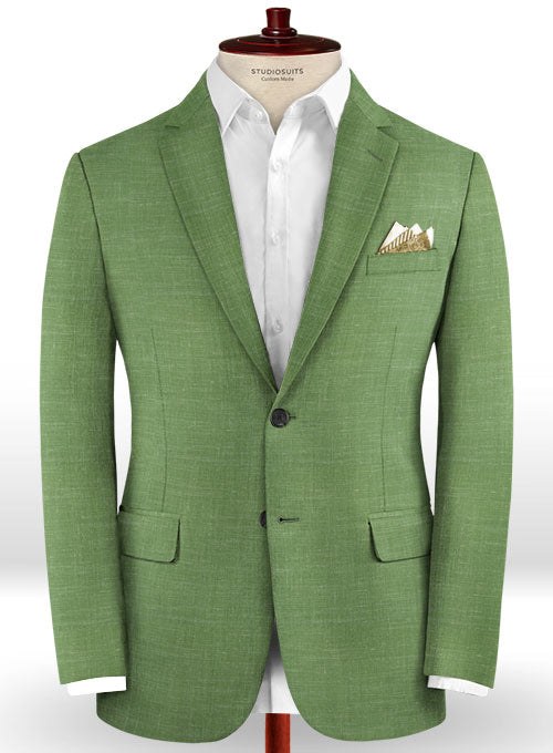 Mystic Green Wool Jacket - StudioSuits