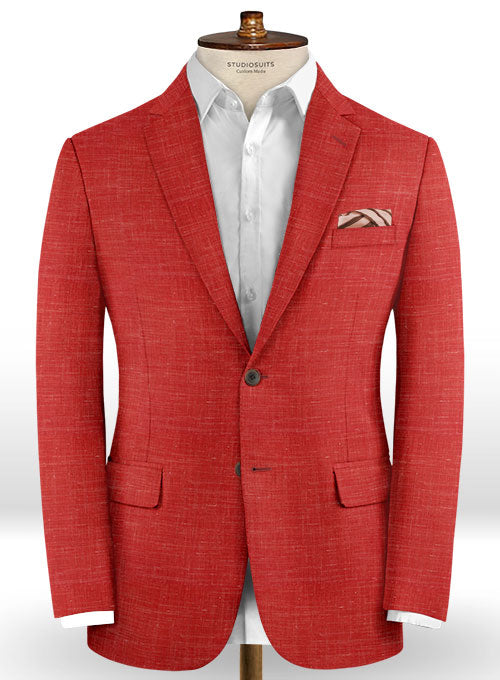 Mystic Red Wool Suit - StudioSuits