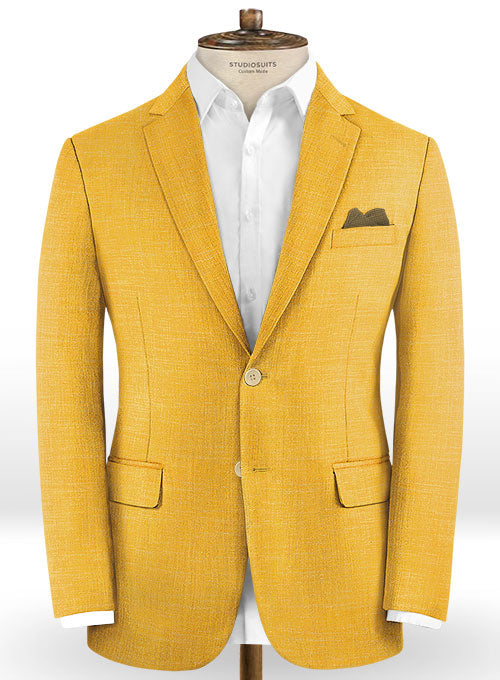 Mystic Yellow Wool Jacket - StudioSuits