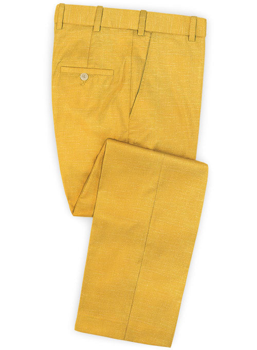 Mystic Yellow Wool Pants - StudioSuits
