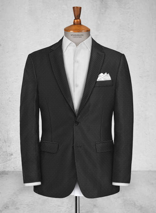 Napolean Black Checks Couture Wool Jacket - StudioSuits