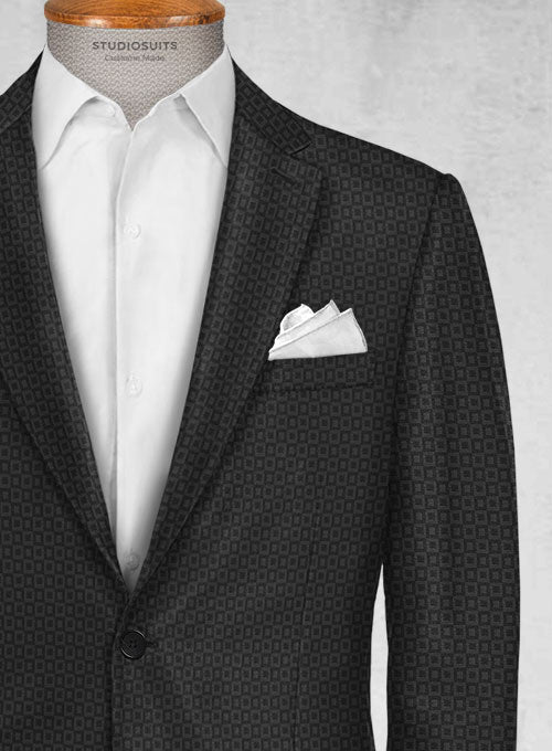 Napolean Black Checks Couture Wool Jacket - StudioSuits