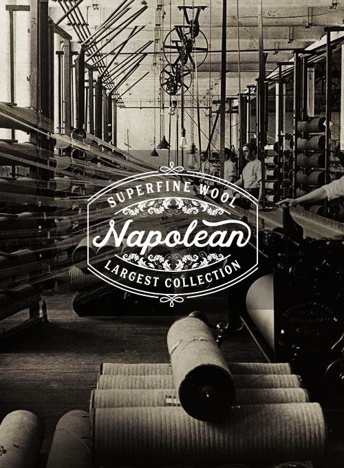 Napolean Blue Checks Couture Wool Pants - StudioSuits