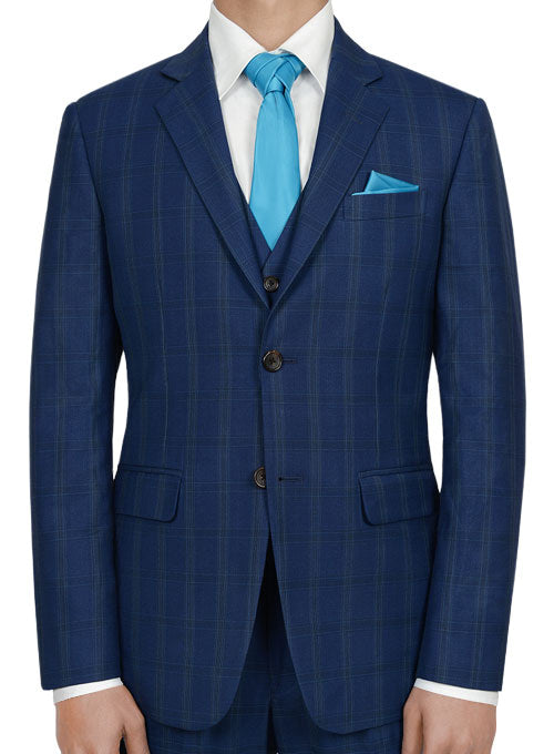 Napolean Blue Club Wool Suit - StudioSuits