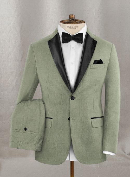 Napolean Cadet Green Wool Tuxedo Suit - StudioSuits