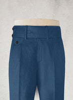 Napolean Casa Blue Double Gurkha Wool Trousers - StudioSuits