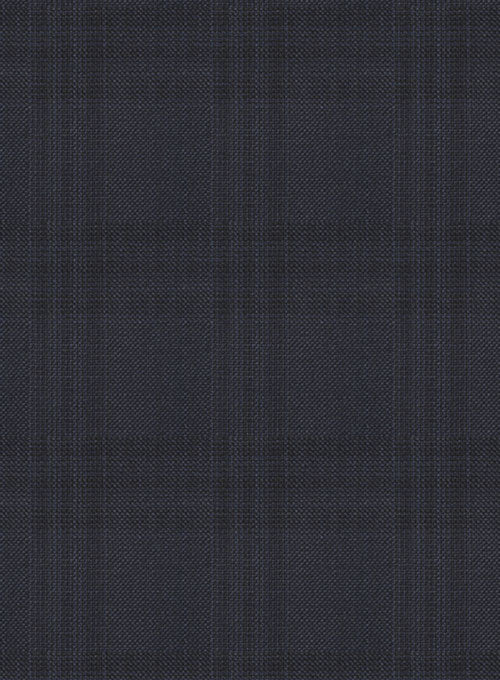 Napolean Glen Dark Blue Wool Jacket - StudioSuits