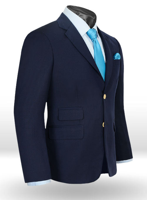 Napolean Imperial Blue Wool Jacket - StudioSuits