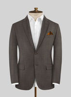 Napolean Sharkskin Brown Wool Suit - StudioSuits