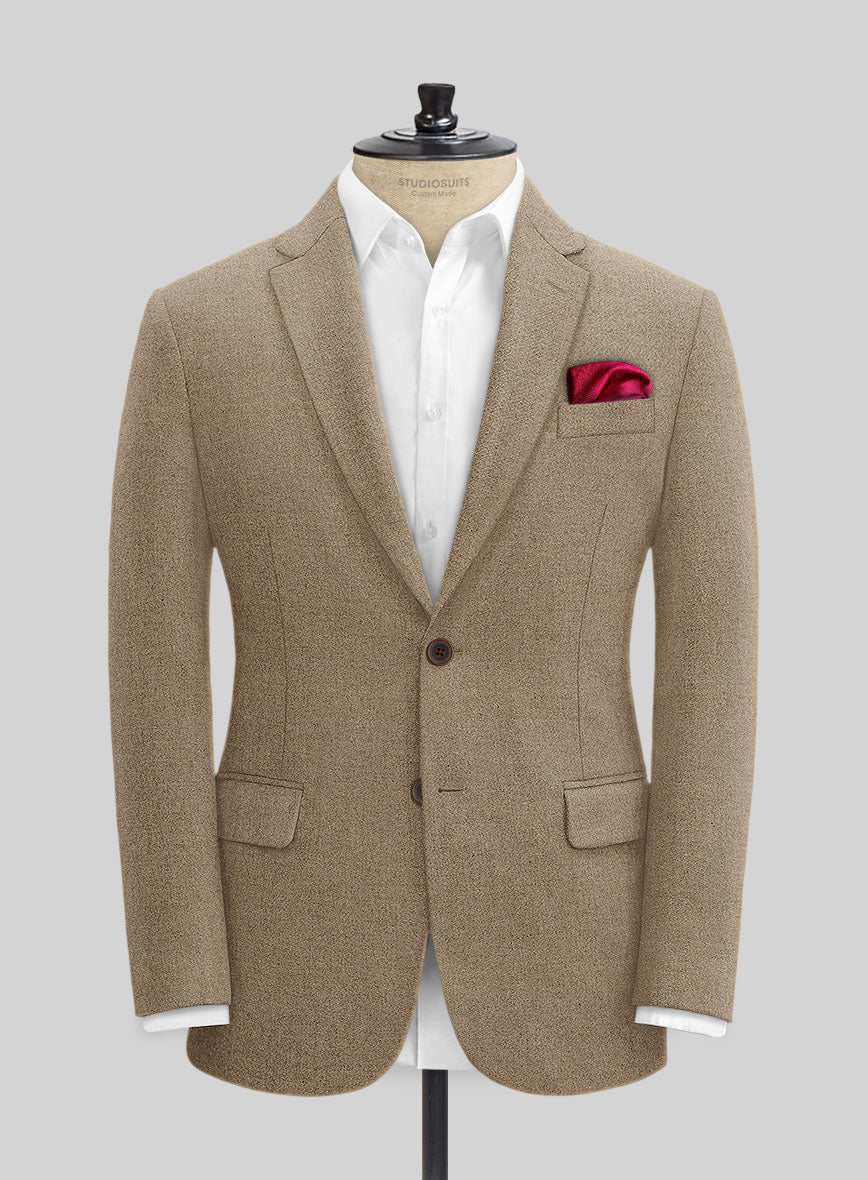 Naples Barista Beige Tweed Suit - StudioSuits