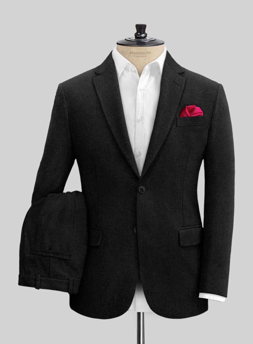 Naples Black Tweed Suit - StudioSuits