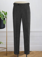 Naples Charcoal Highland Tweed Trousers - StudioSuits