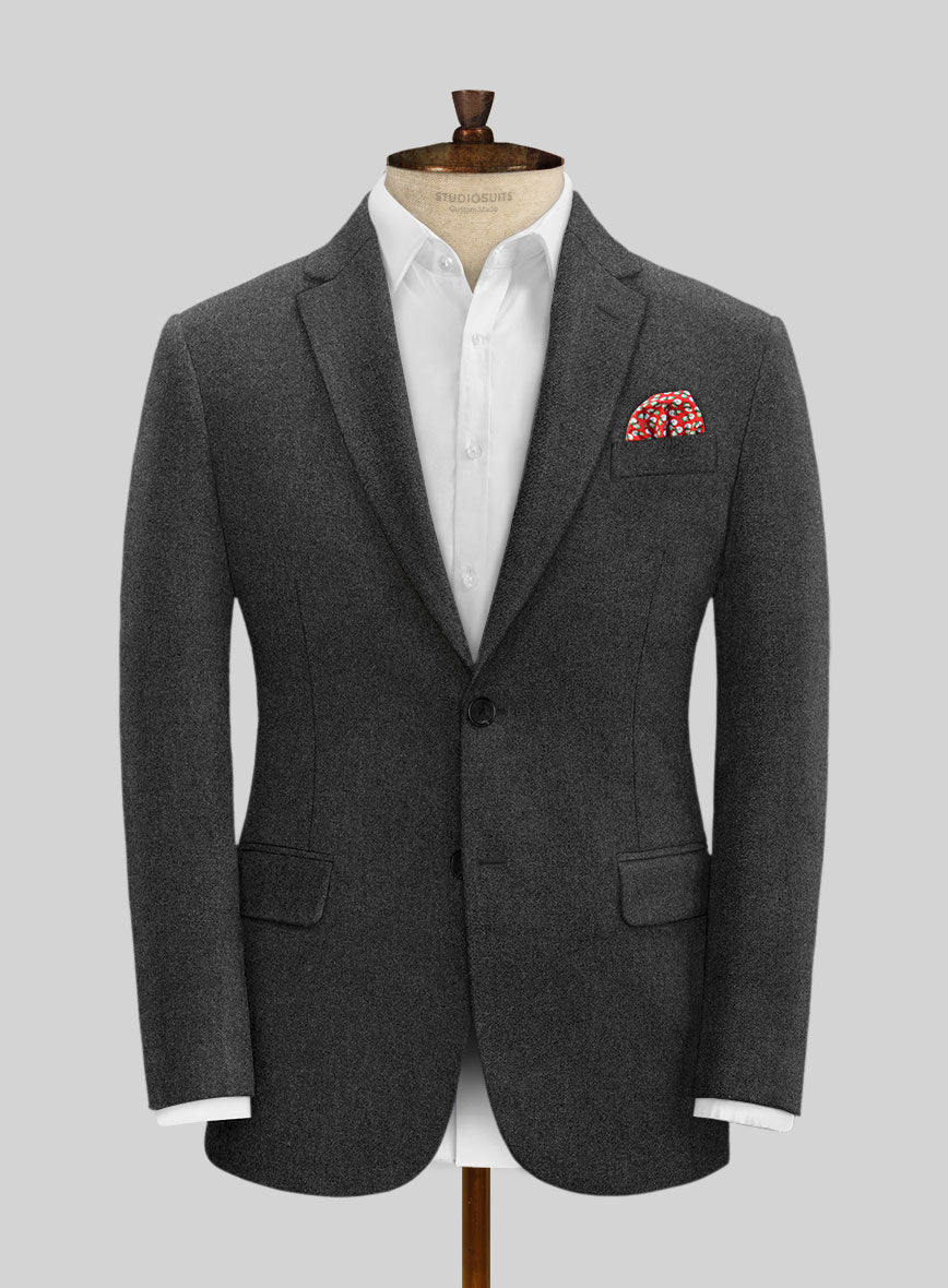 Naples Charcoal Tweed Jacket - StudioSuits