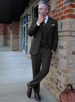 Naples Charcoal Tweed Suit - StudioSuits