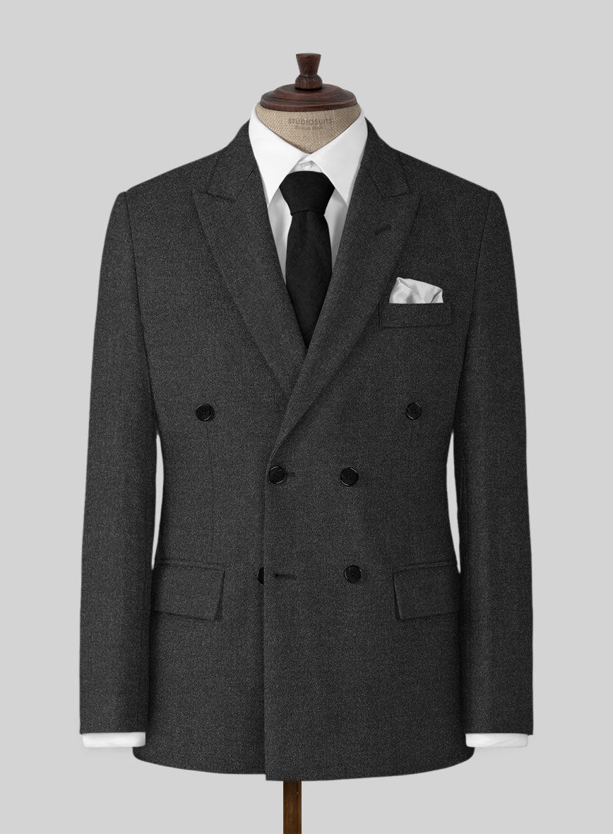 Naples Charcoal Tweed Jacket - StudioSuits