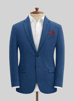 Naples Cobalt Blue Tweed Jacket - StudioSuits