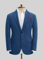 Naples Cobalt Blue Tweed Jacket - StudioSuits