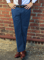 Naples Cobalt Blue Tweed Pants - StudioSuits