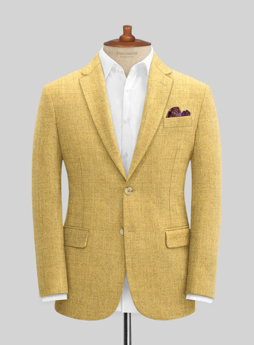 Naples Cocktail Yellow Tweed Jacket - StudioSuits