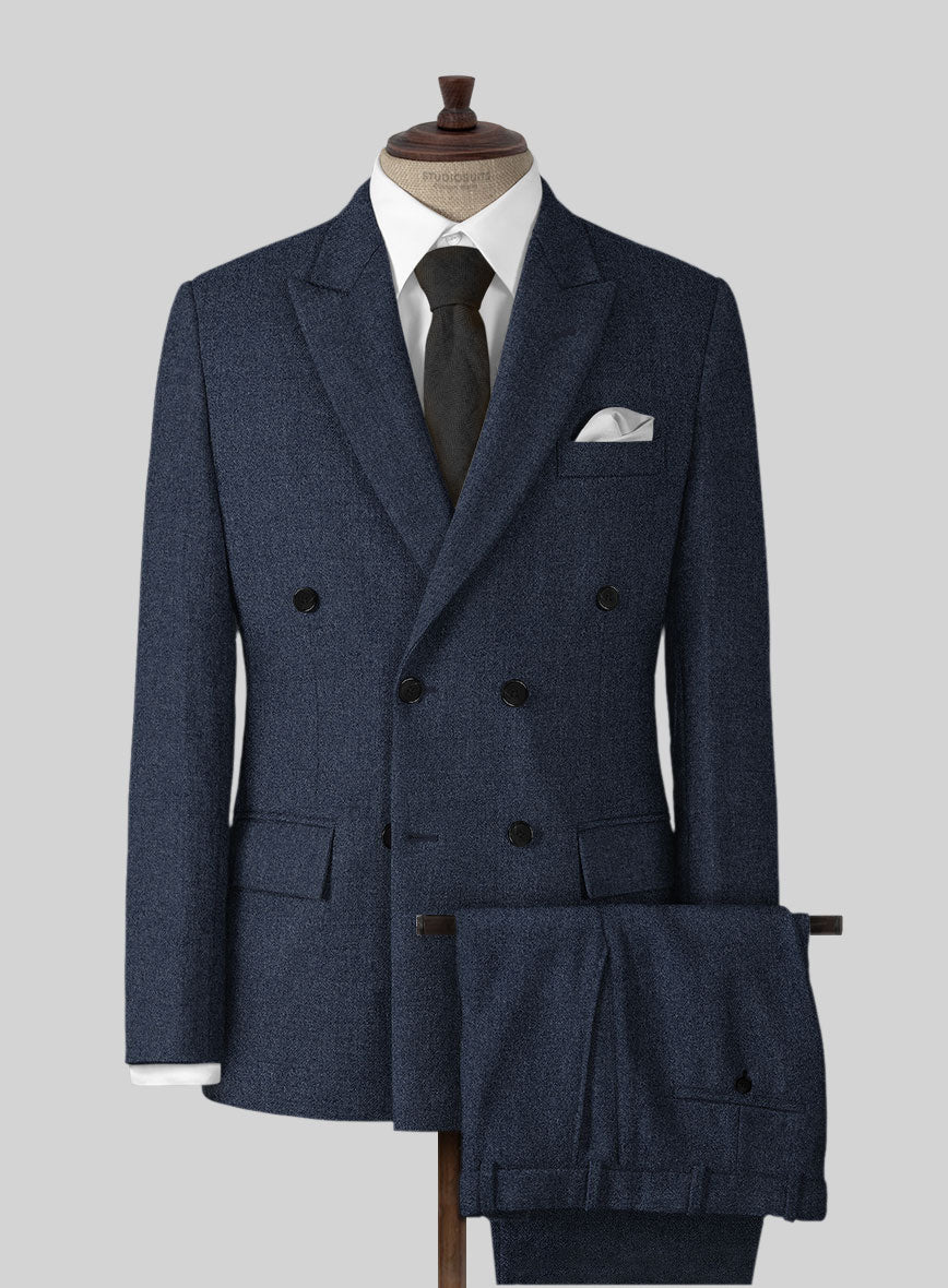 Naples Dark Indigo Tweed Suit - StudioSuits